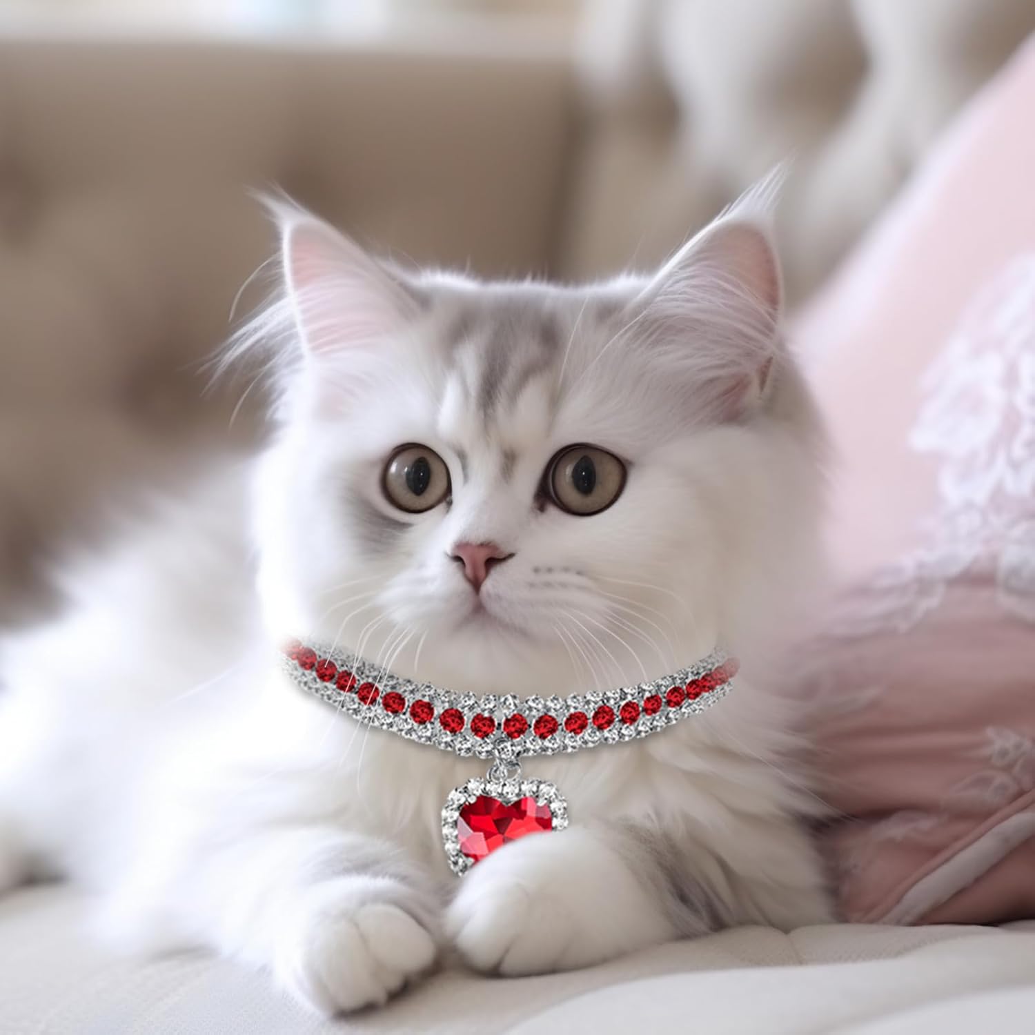 Cat Rhinestone Diamante Collar