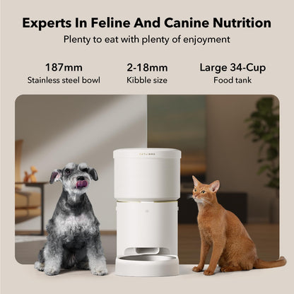 PETLIBRO Automatic Dog Feeder, 5G Wi-Fi 8L Large Dog Food Dispenser with Vacuum-Sealed Cat Feeder for Airtight Storage, Auto Pet Feeder with 187mm Large Food Tray for Medium Large Breed Dog Cat 34Cups