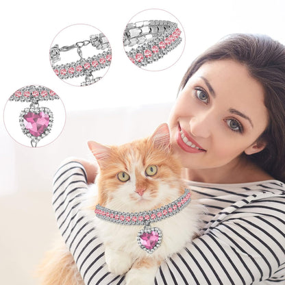 Cat Rhinestone Diamante Collar