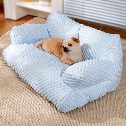 Plush dog bed