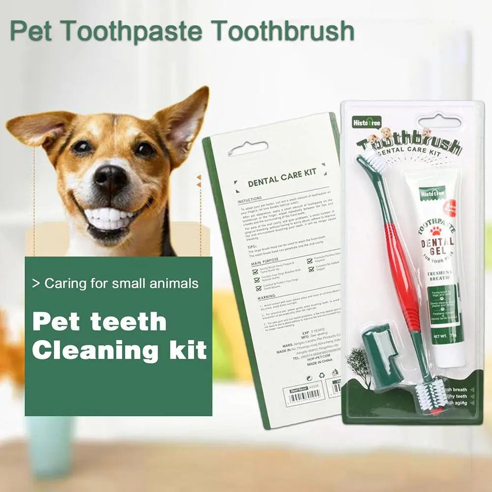 Pet Healthy Edible Toothpaste with Toothbrush