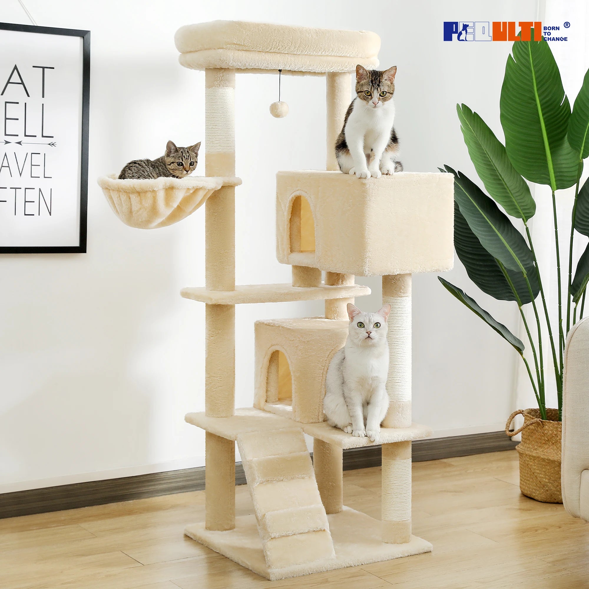 Multi-Level Cat Tree with Hammock