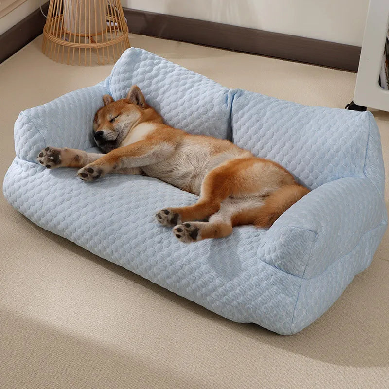 Plush dog bed