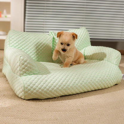 Plush dog bed