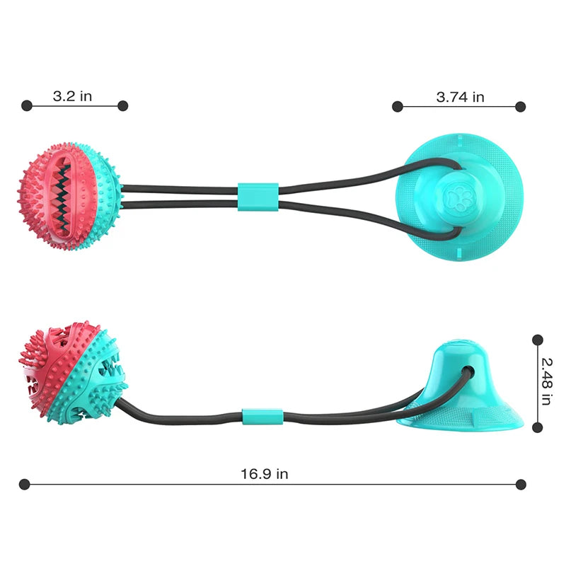 Large Dog Ball Toys with Suction Rope