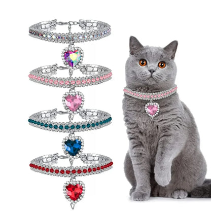 Cat Rhinestone Diamante Collar