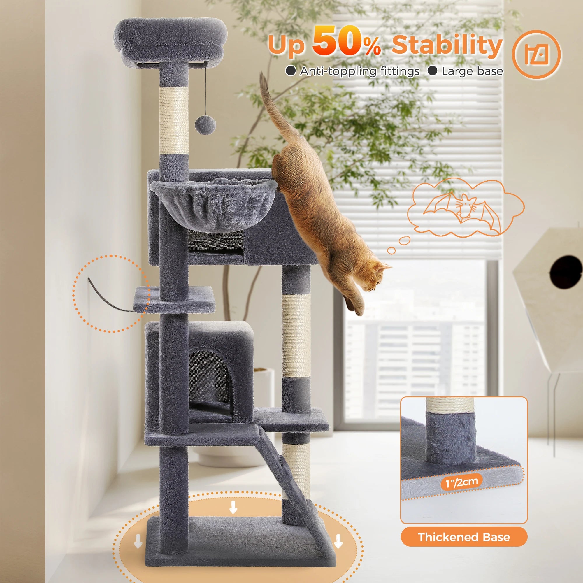 Multi-Level Cat Tree with Hammock