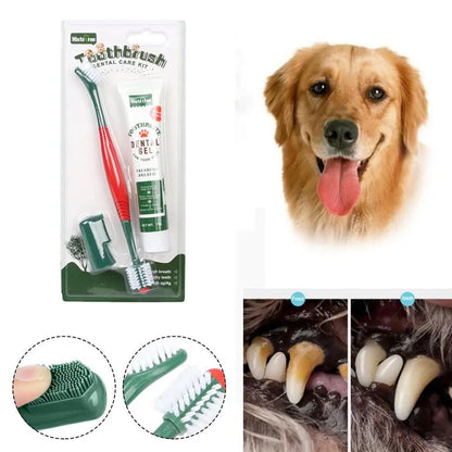 Pet Healthy Edible Toothpaste with Toothbrush