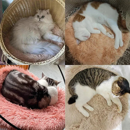 Soft Plush Round Cat Bed Mat