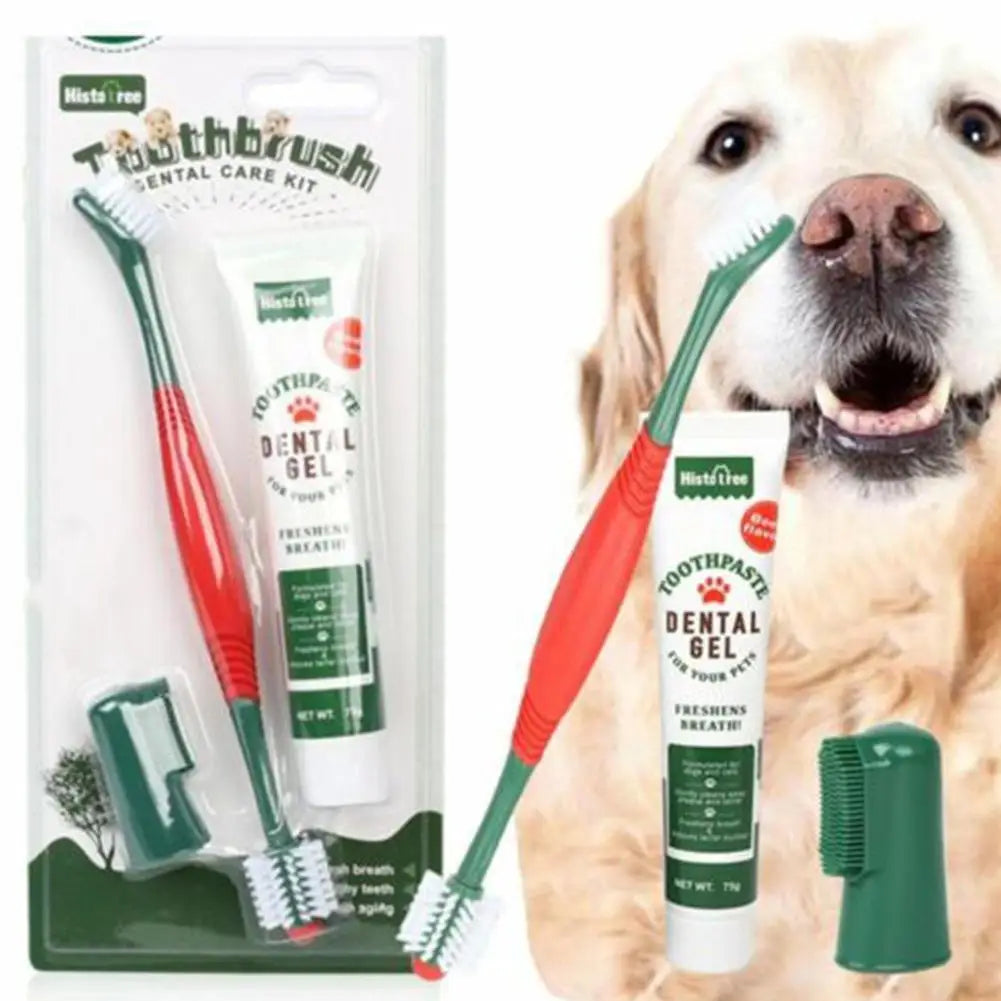 Pet Healthy Edible Toothpaste with Toothbrush