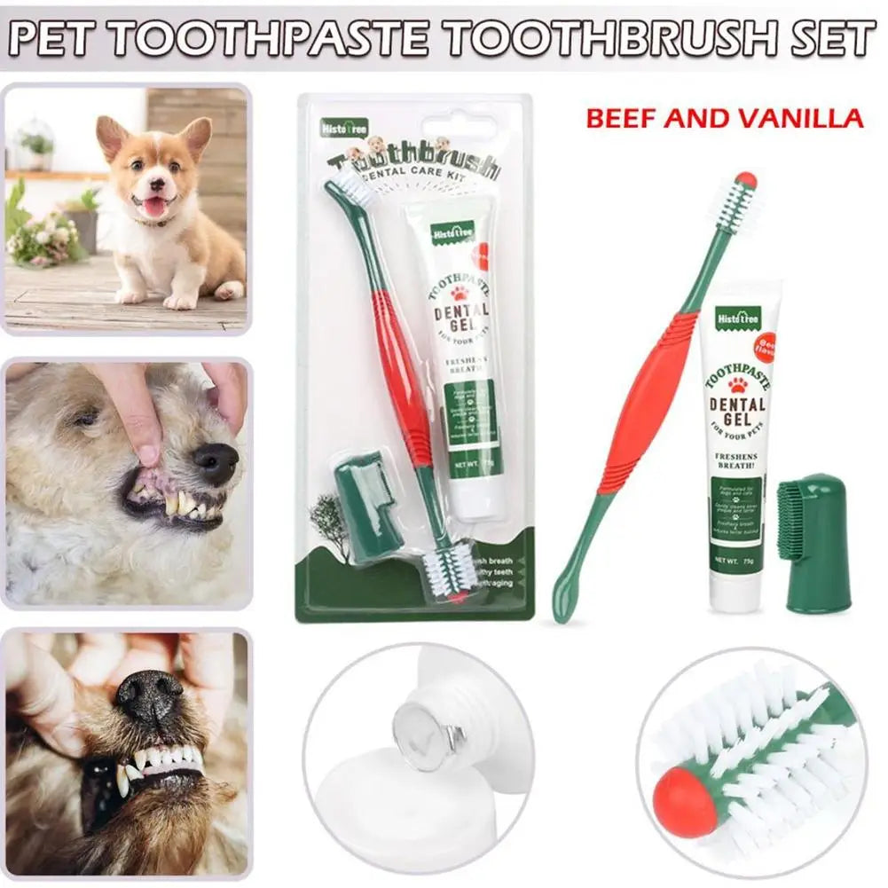 Pet Healthy Edible Toothpaste with Toothbrush